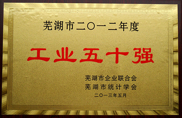 2012年度芜湖市工业50强